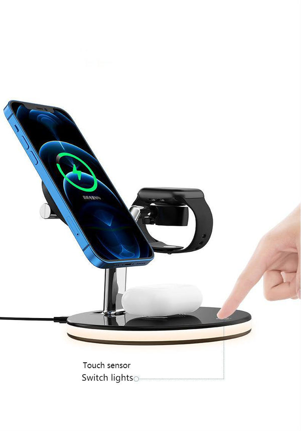 Compatible with Apple, 3 In 1 Magnetic Wireless Charger 15W Fast Charging