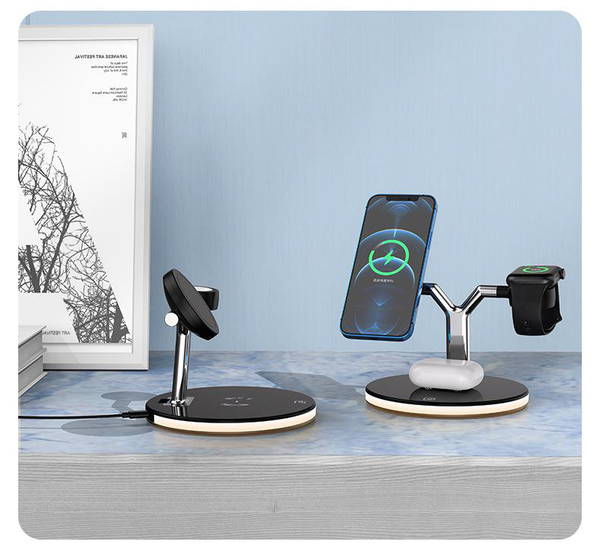 Compatible with Apple, 3 In 1 Magnetic Wireless Charger 15W Fast Charging